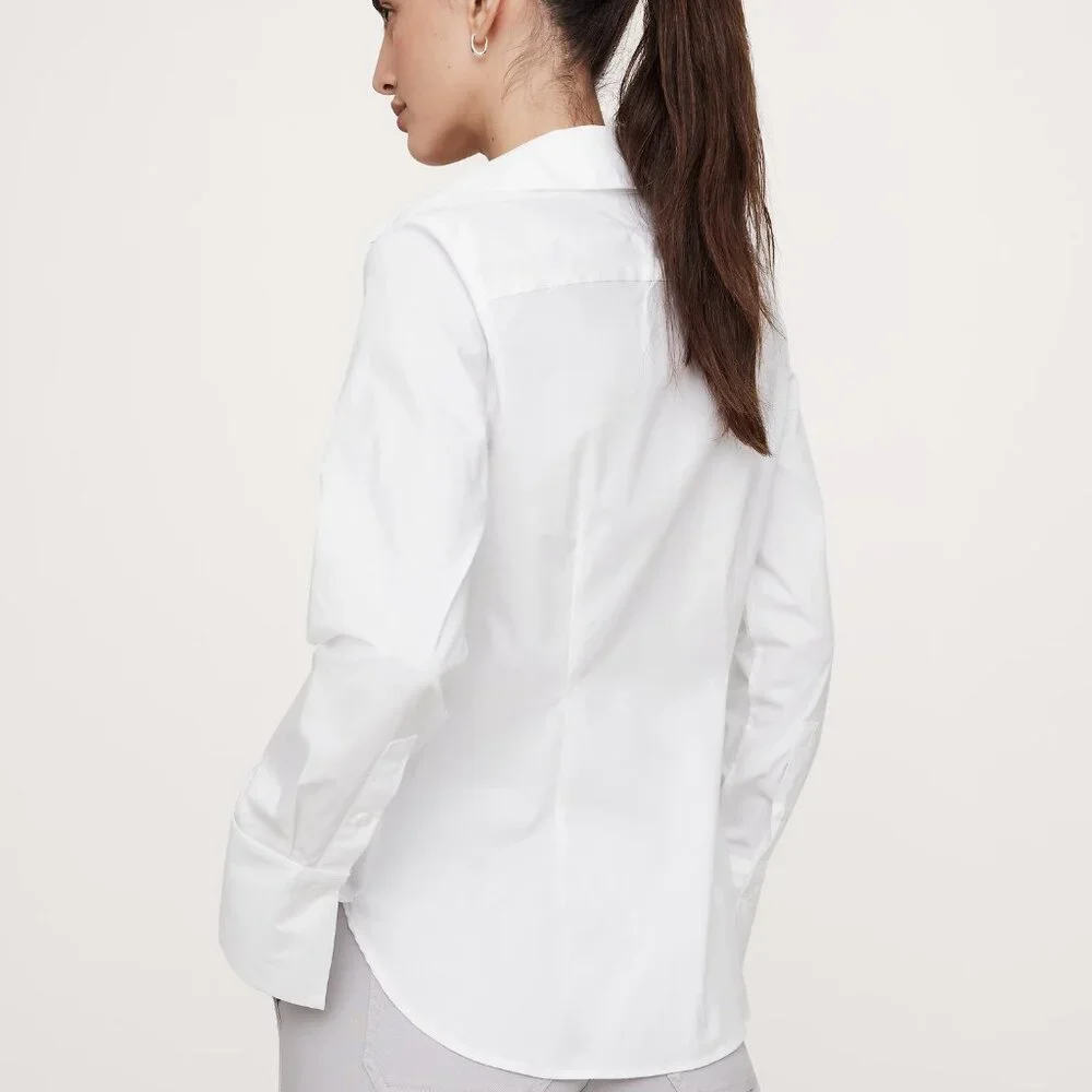 NEW Banana Republic White Riley II Tailored Shirt Collared Button Down - Picture 3 of 11